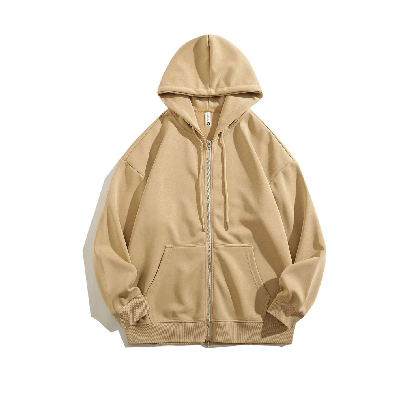 Solid Color Retro Simple Hooded Jacket For Men
