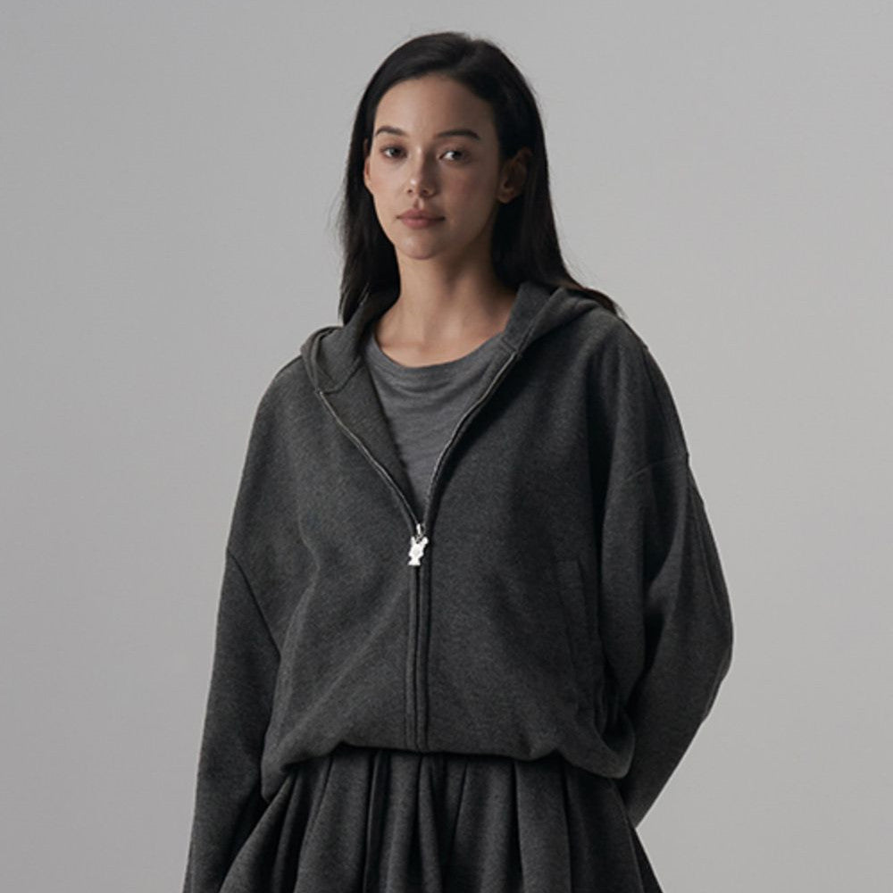 Silk Wool Casual Sports Loose Fit Hoodie Half Skirt Set