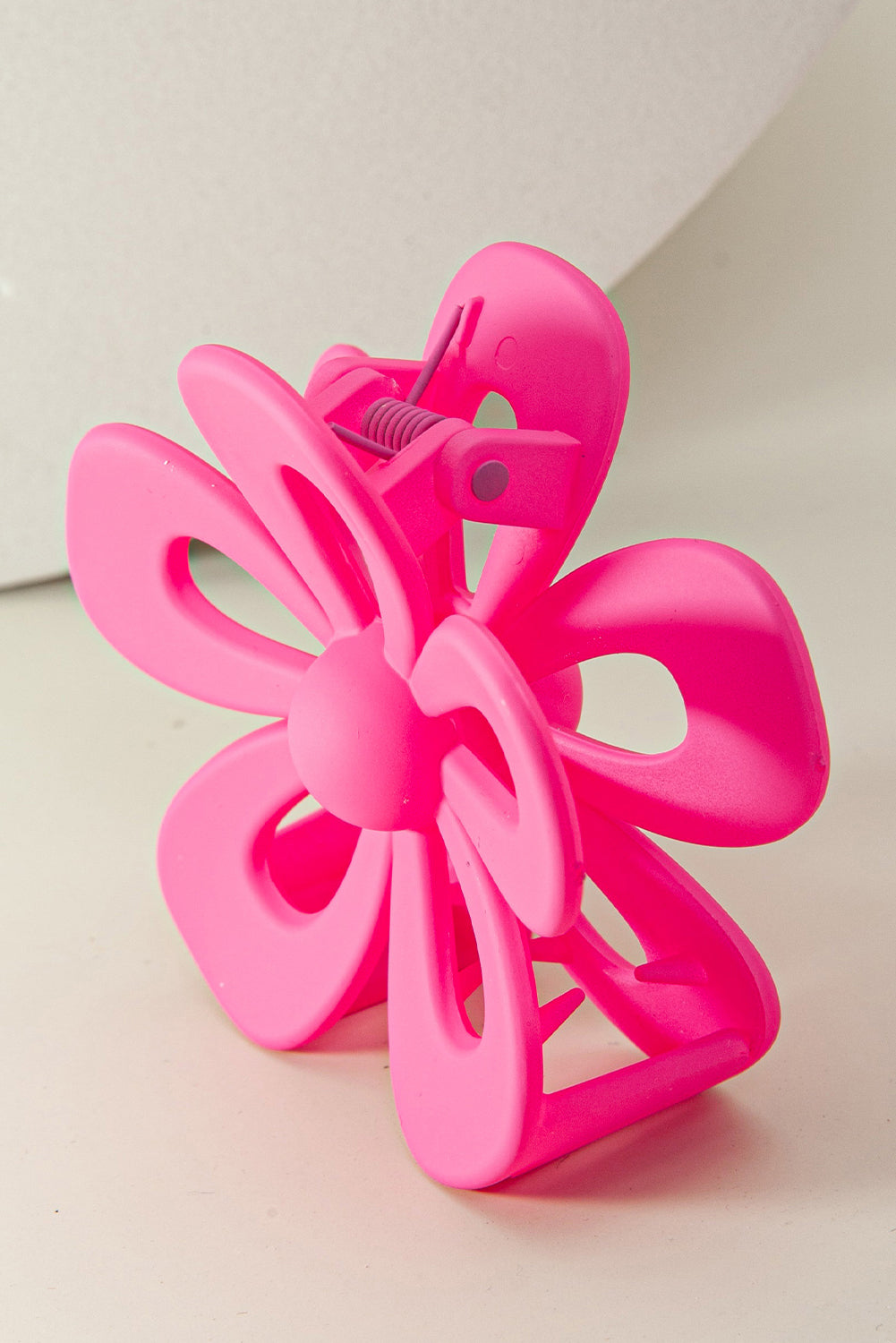 Rose Red Hollowed Flower Shape Claw Clip