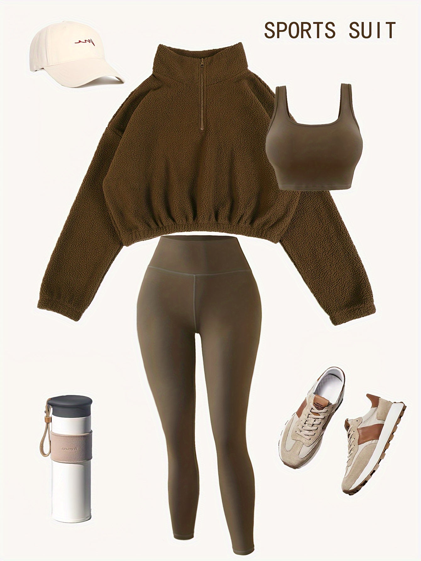 Cute 3pcs Yoga Outfit Set