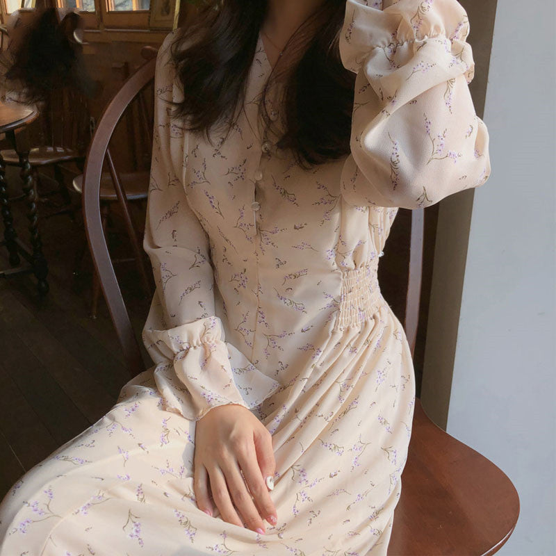 Floral Chiffon Long Sleeves