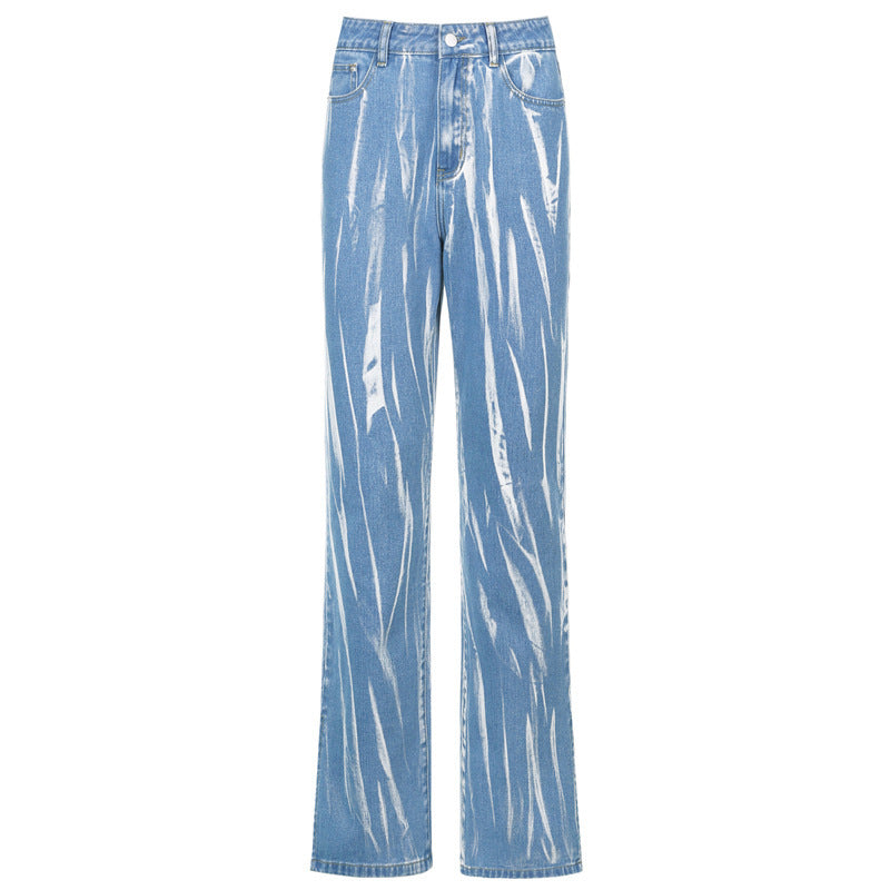 Jeans mit Graffiti-Print