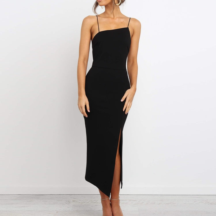 Bodycon Sleeveless Dress With End Slit