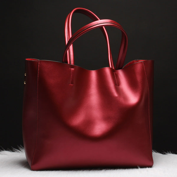 Cowhide Big Shoulder bag