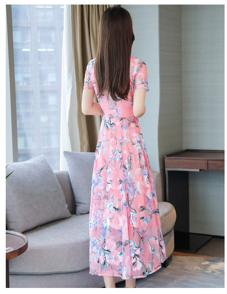 Floral Long Skirt Printed Dress