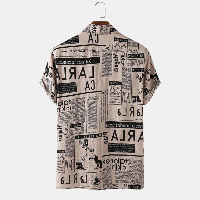 Polyester Vintage Zeitungsdruck
