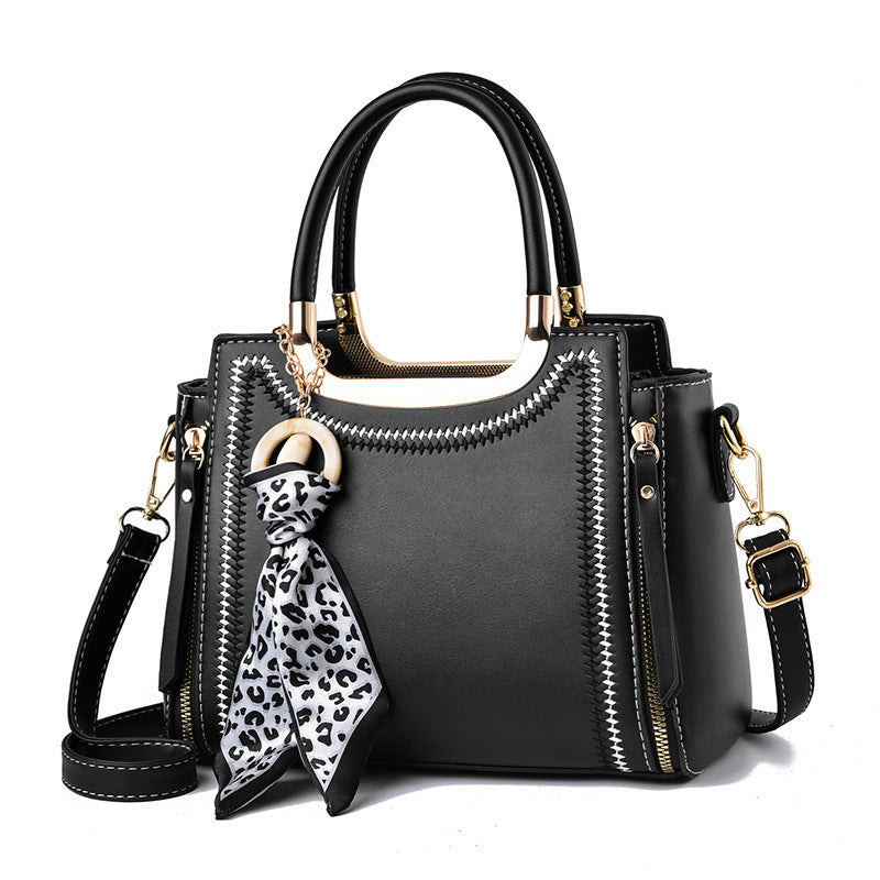 Trendy Handbag Silk Scarf Shoulder Bag