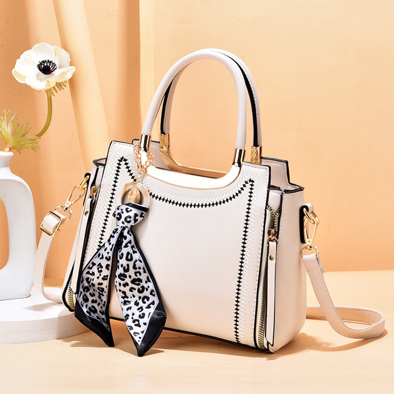 Trendy Handbag Silk Scarf Shoulder Bag