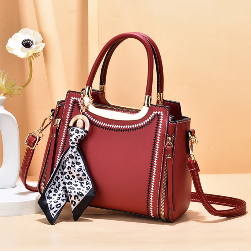 Trendy Handbag Silk Scarf Shoulder Bag