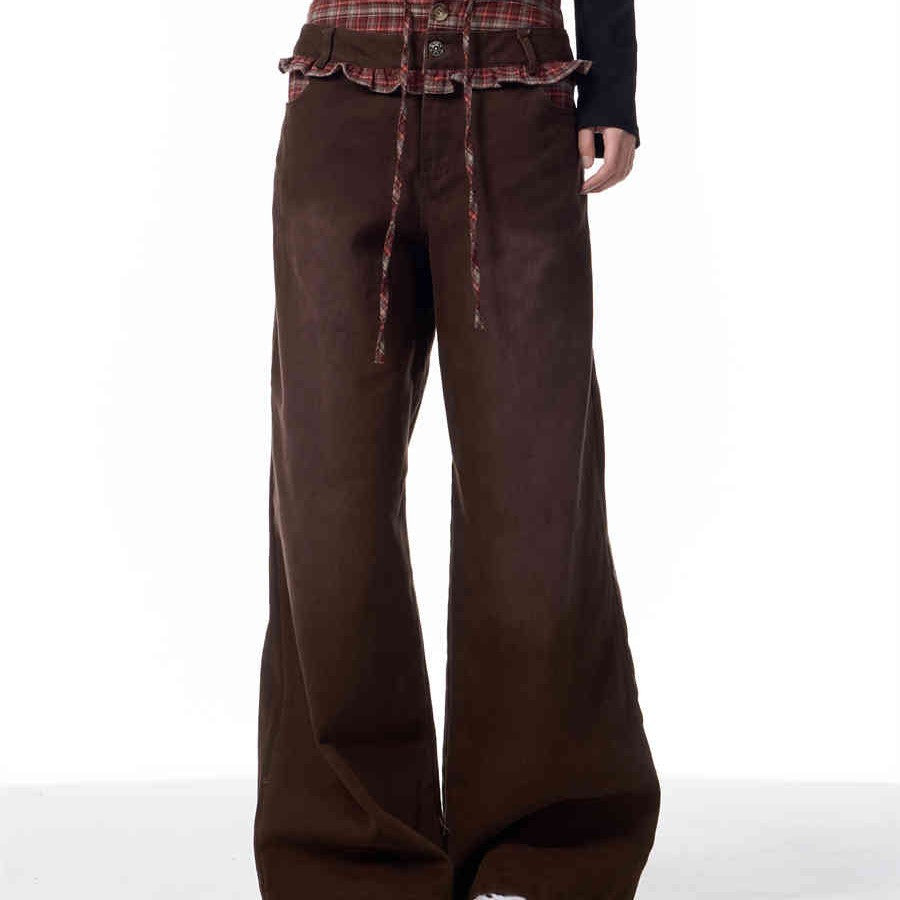 Flannel designed jeans for you