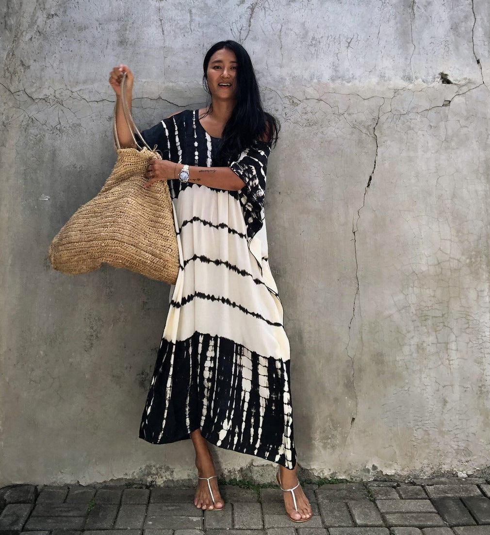 Beach Cover-up Off Shoulder Vacation Dress