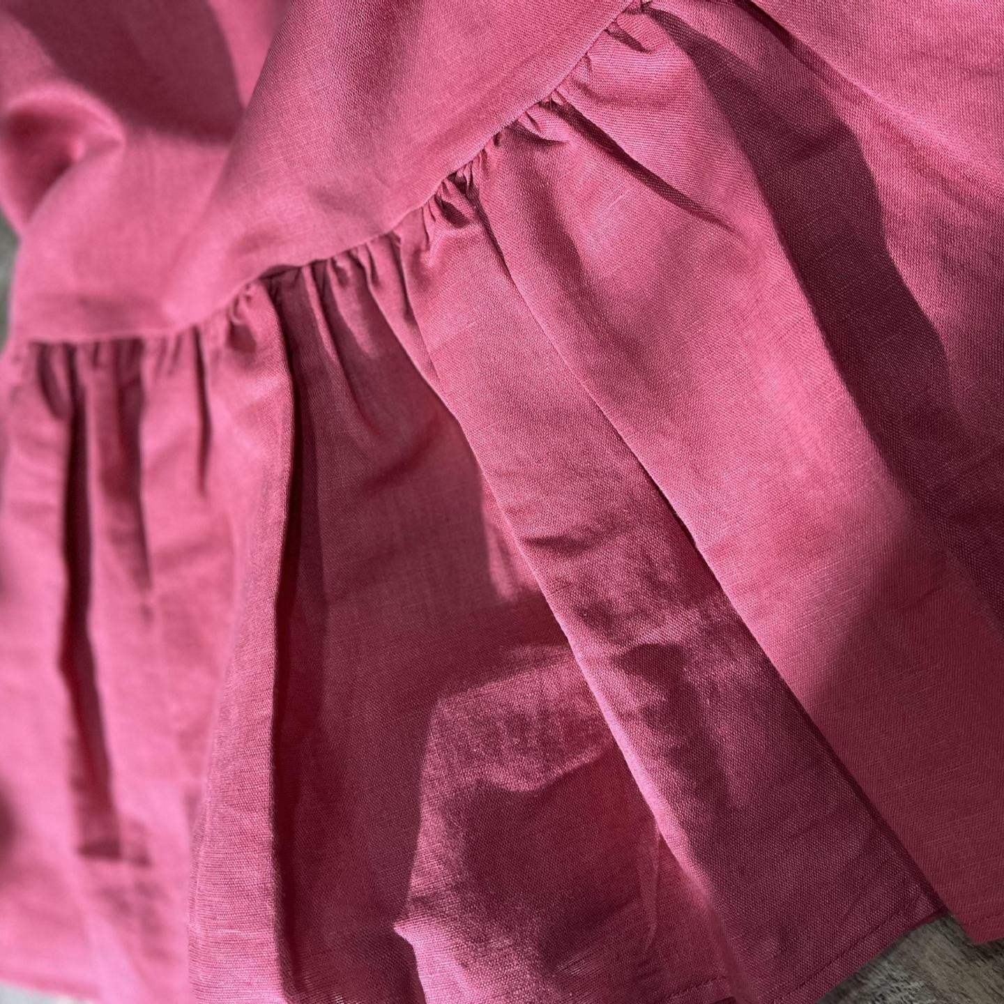 Little Girls Sleeveless Cotton Linen Dresses