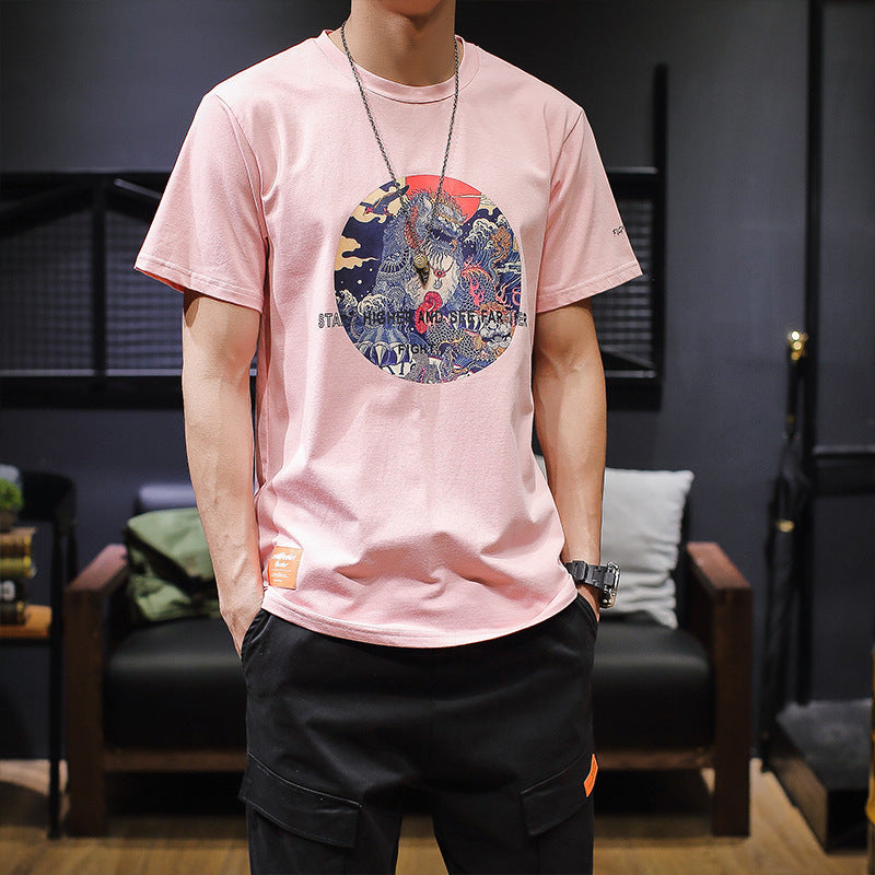 T-Shirt mit „Stone Lion“-Print