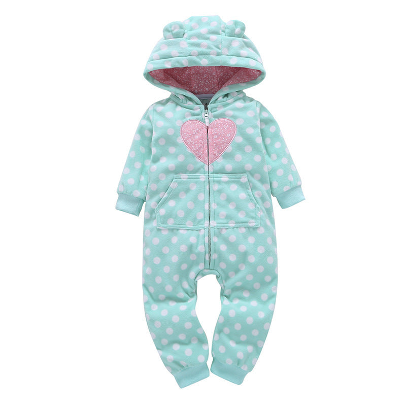 Langärmliger Strampler aus Fleece für Babykleidung