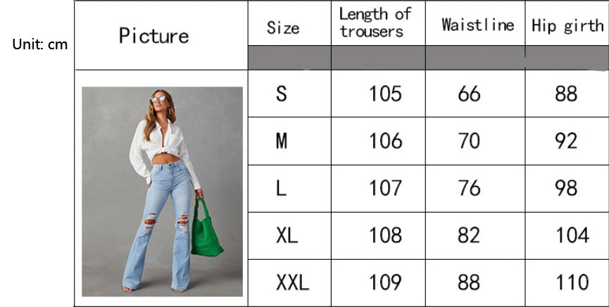 Cute Sky Blue Flared Jeans