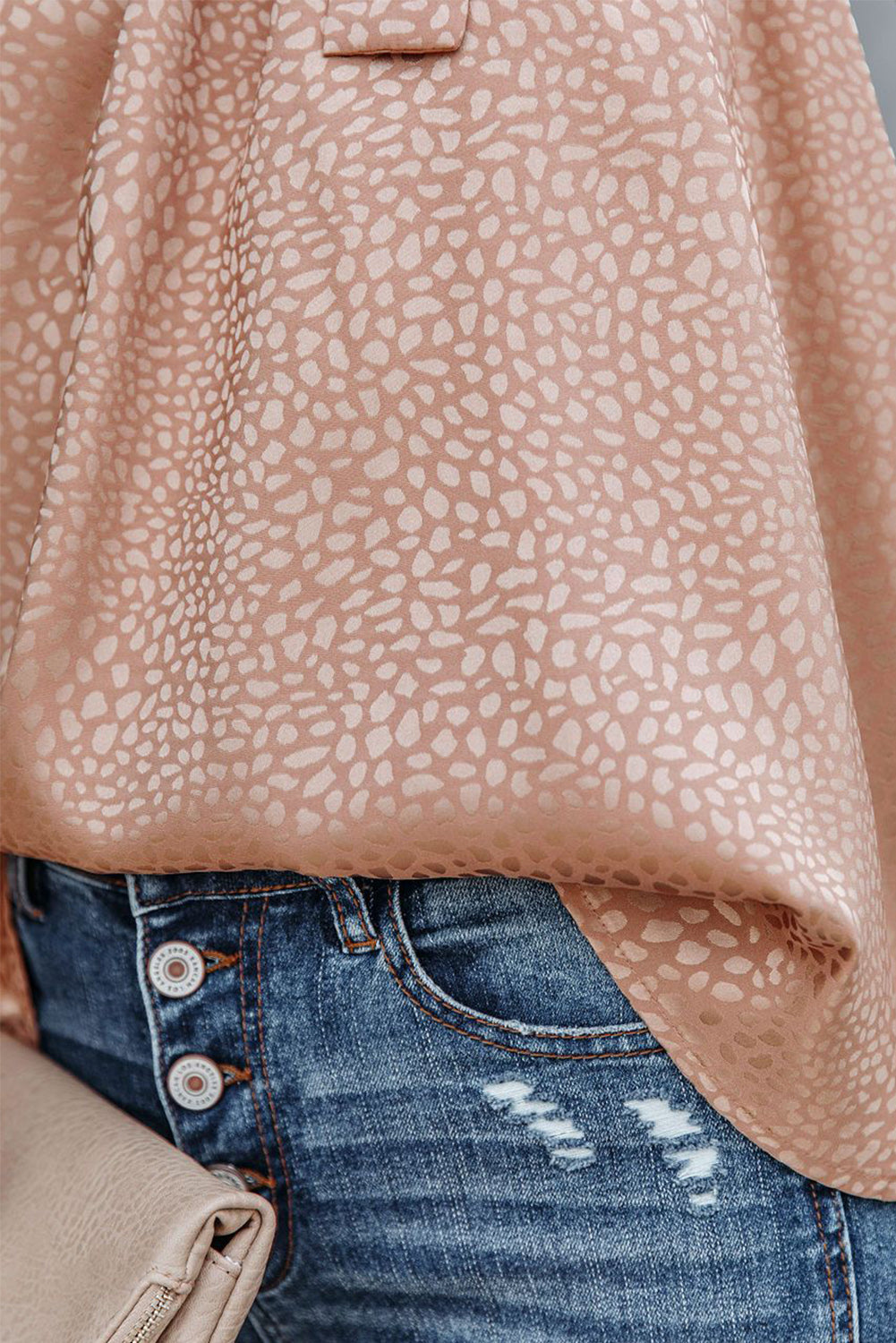 Elegantes, rosa ärmelloses Tanktop mit Leopardenmuster