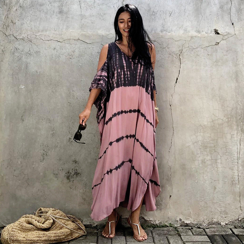 Beach Cover-up Off Shoulder Vacation Dress