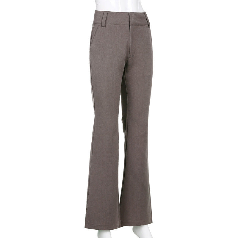 Women's Low Waist Flared Casual Pants