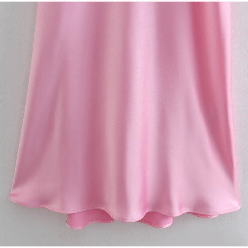Elegant Satin Long Backless Dress