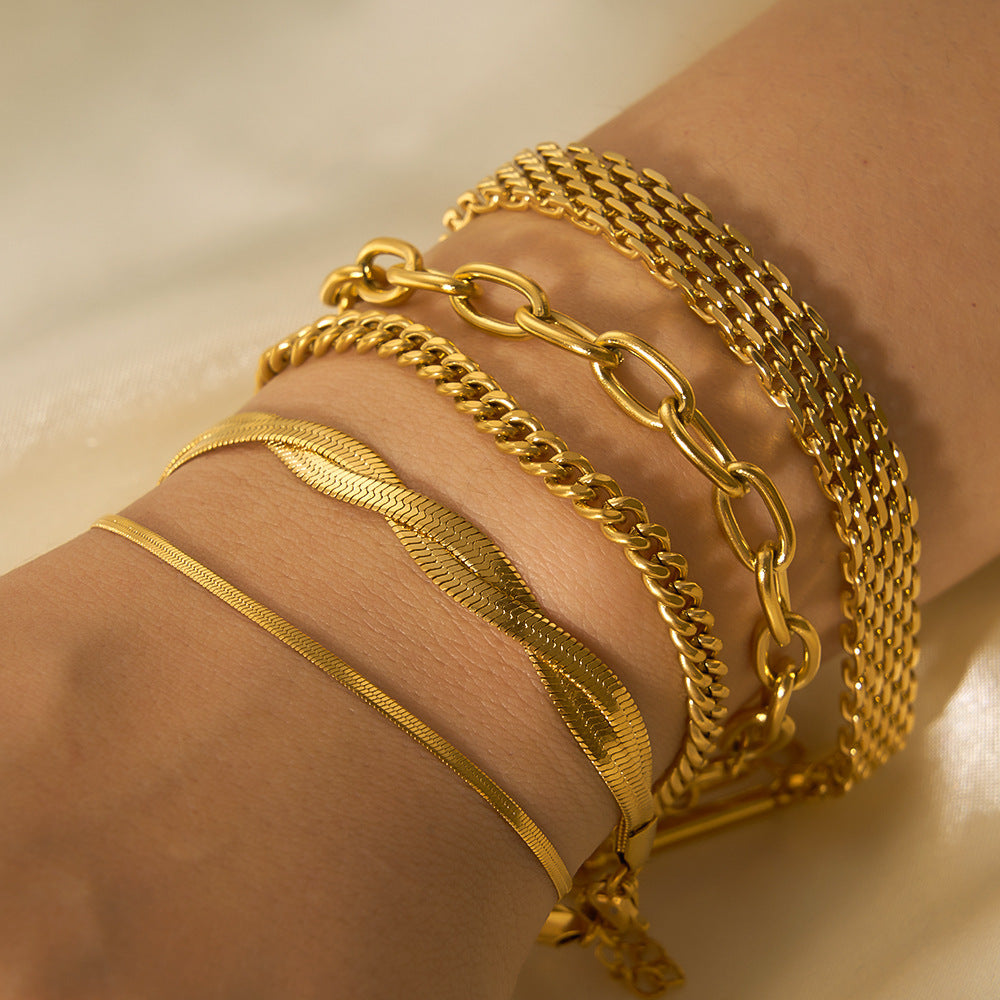 Stainless Steel Ornament Bracelet Female