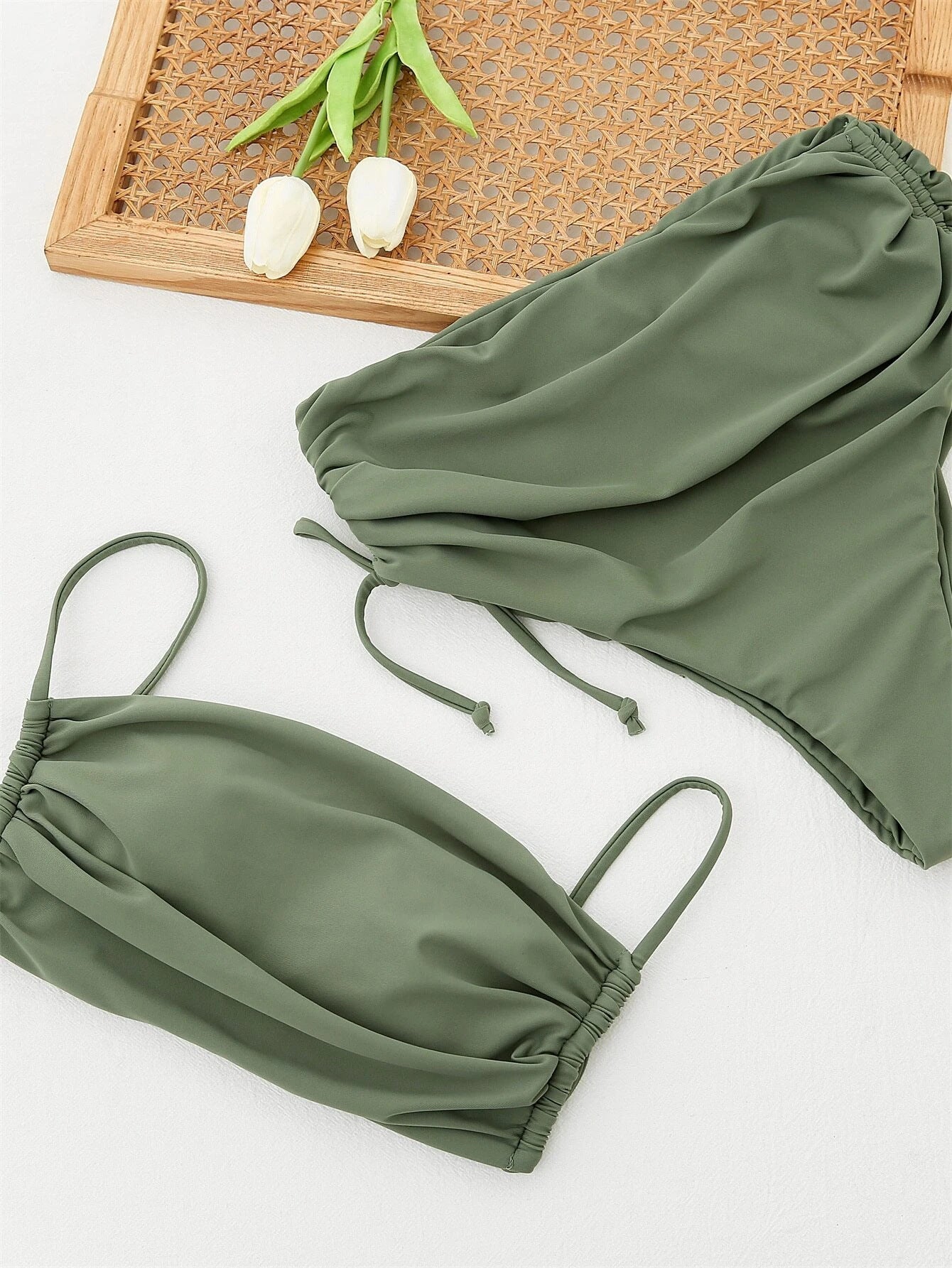 Solid color Two-piece Swimsuit