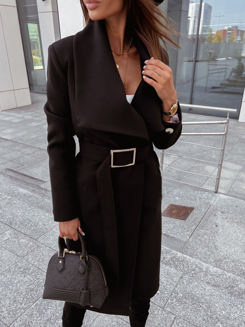 New autumn and winter minimalist woolen jacket