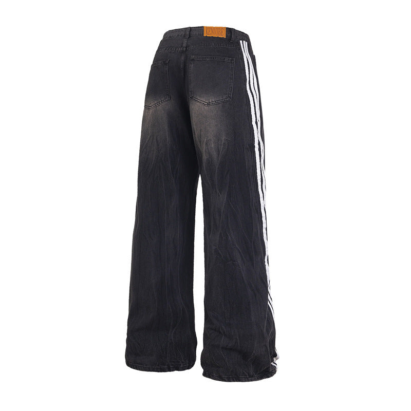 Gestreifte Jeans in Übergröße