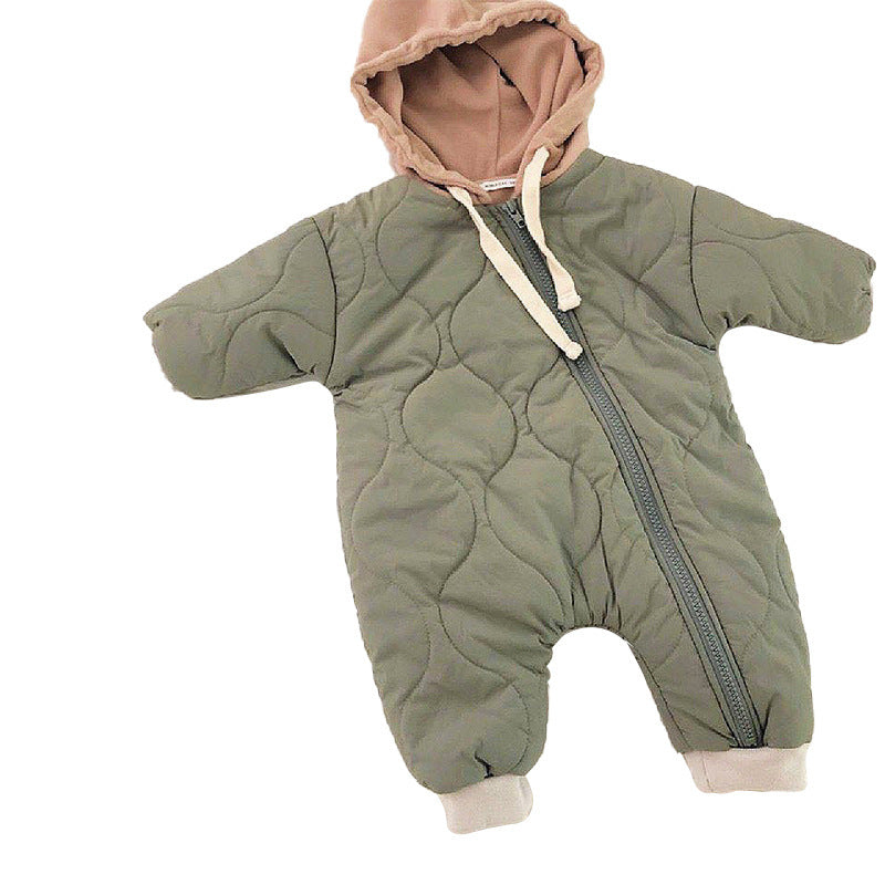 Gepolsterter, gesteppter Kumpsuit für Ausflüge mit Baby