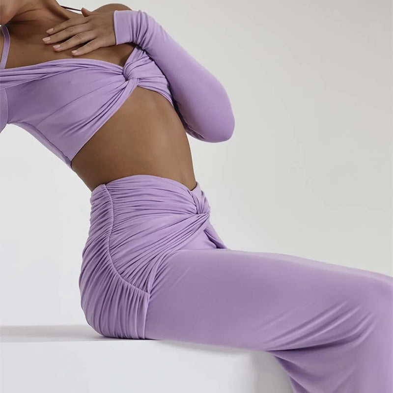 Sexy Bow Wrap Skirt Sets With Back Slit