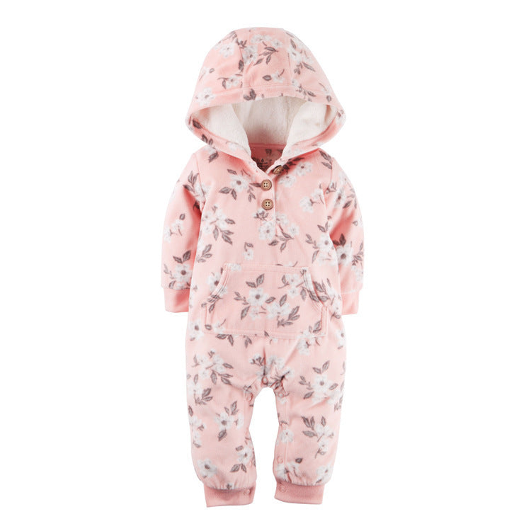 Langärmliger Strampler aus Fleece für Babykleidung