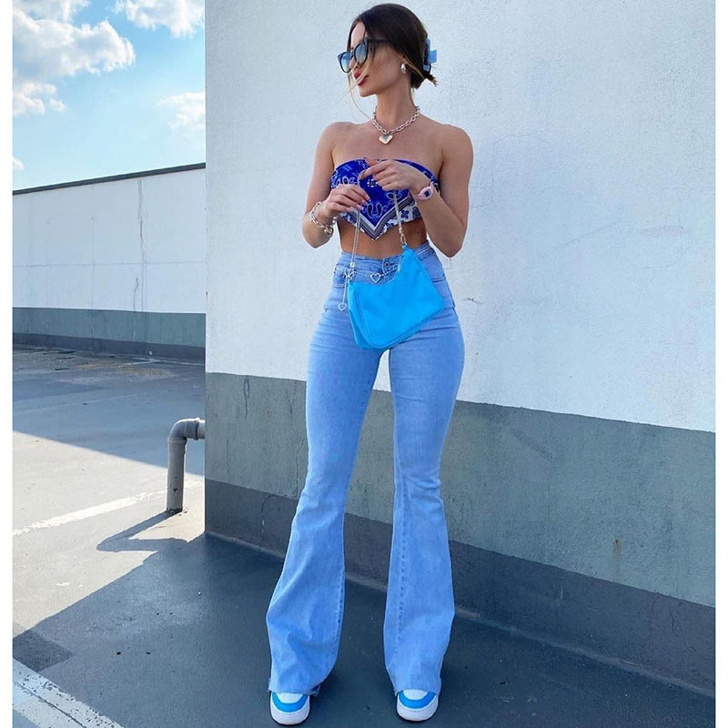 Heiße Jeanshose, enge, schmale Jeans