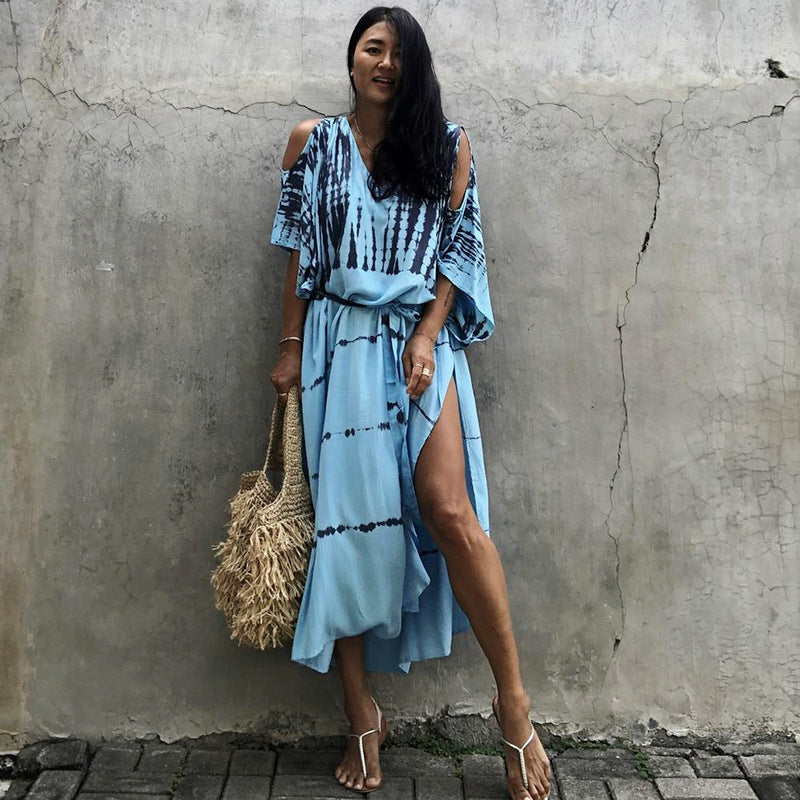 Beach Cover-up Off Shoulder Vacation Dress