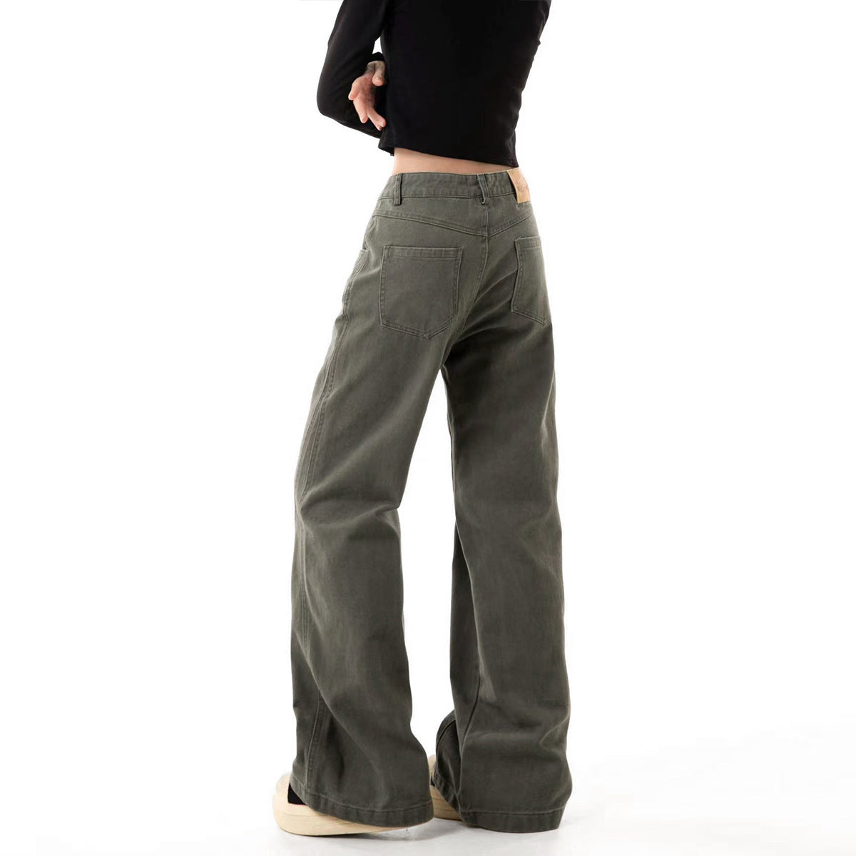 Graue Designer-Jeans