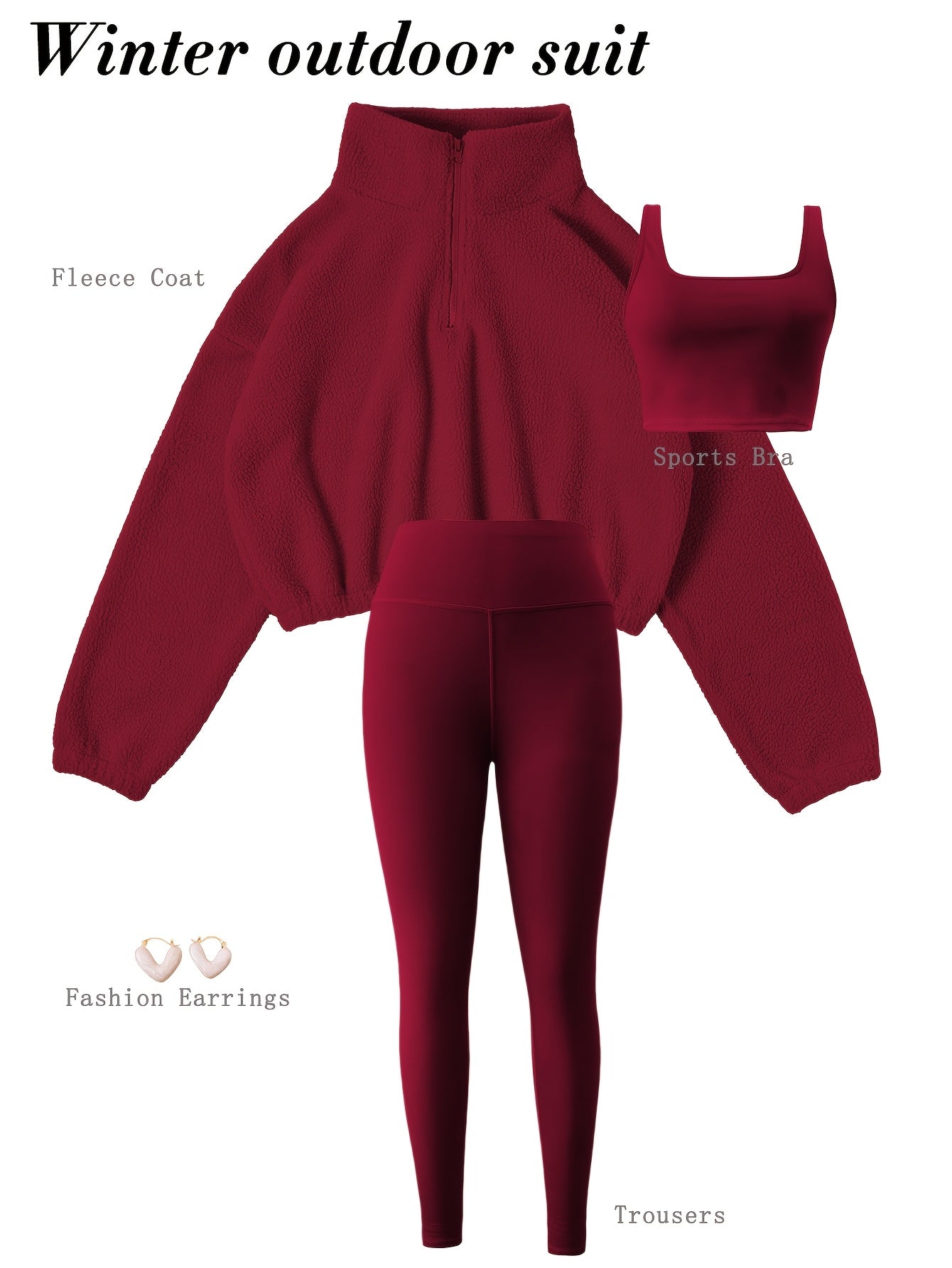 Cute 3pcs Yoga Outfit Set