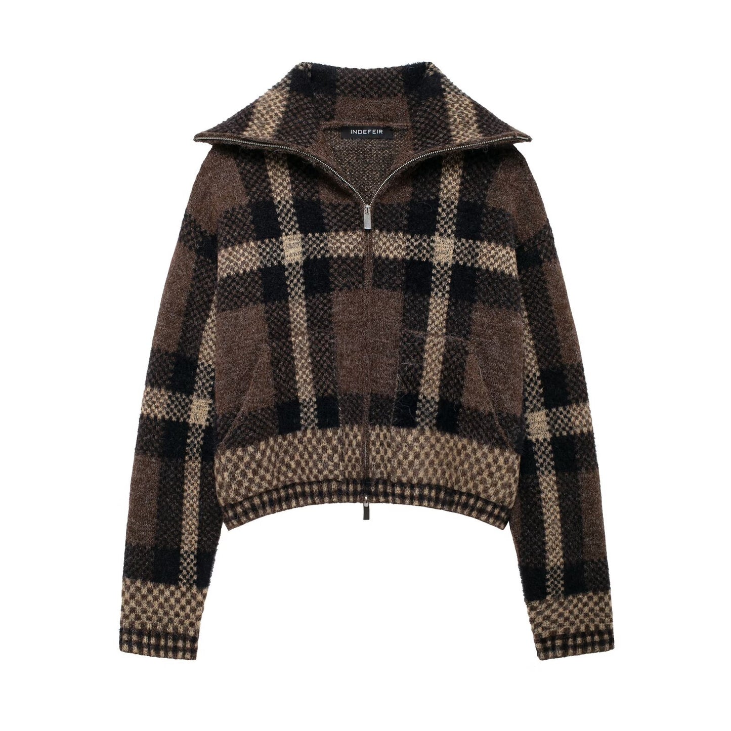 European and American style neck long sleeved elegant jacket