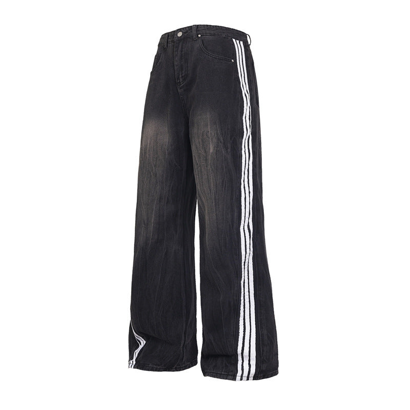 Gestreifte Jeans in Übergröße