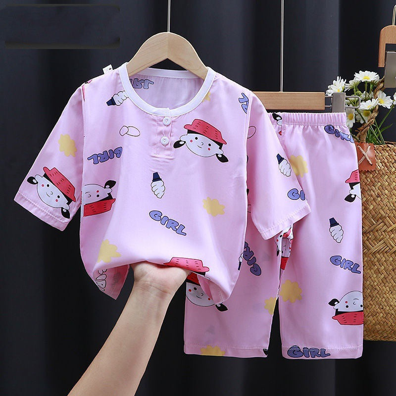 Babykleidung aus Baumwolle und Seide mit Digitaldruck