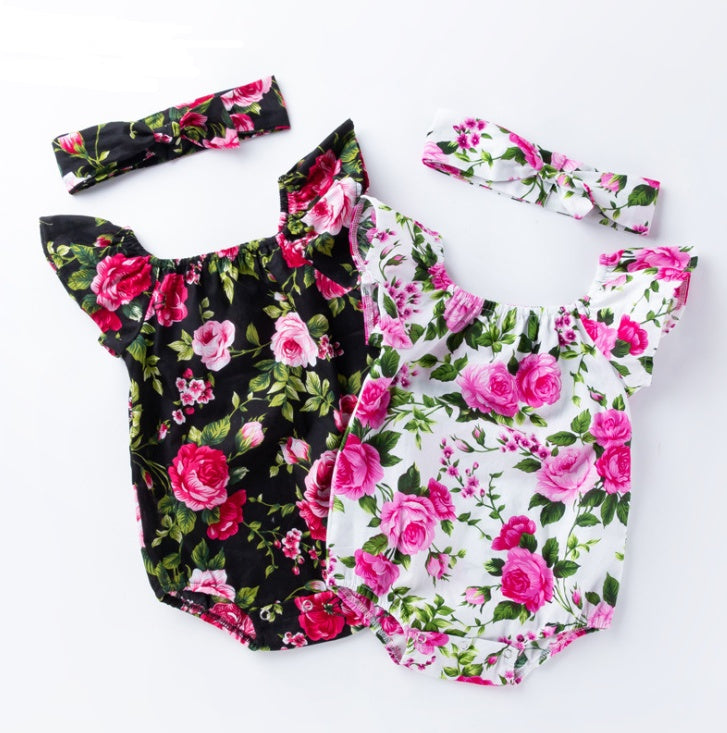 Strampler mit Blumenmuster für Baby Mädchen