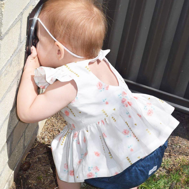 Kleid mit Blumenmuster für Baby (Mädchen)