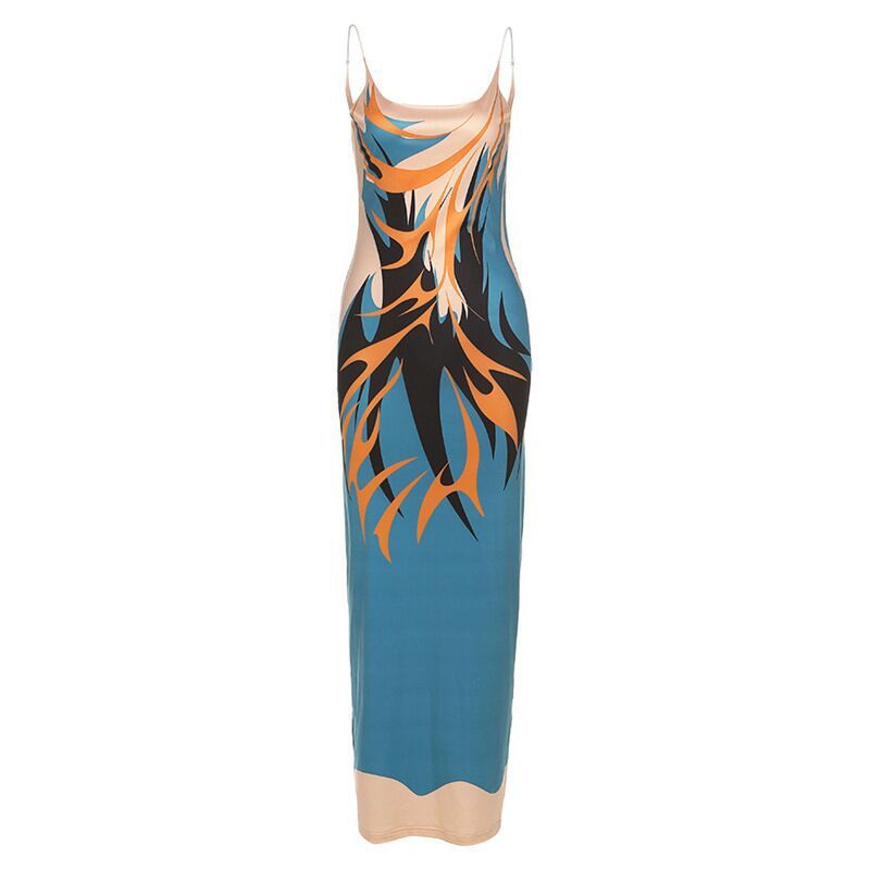 Tief ausgeschnittenes, rückenfreies, hohles, sexy Kleid