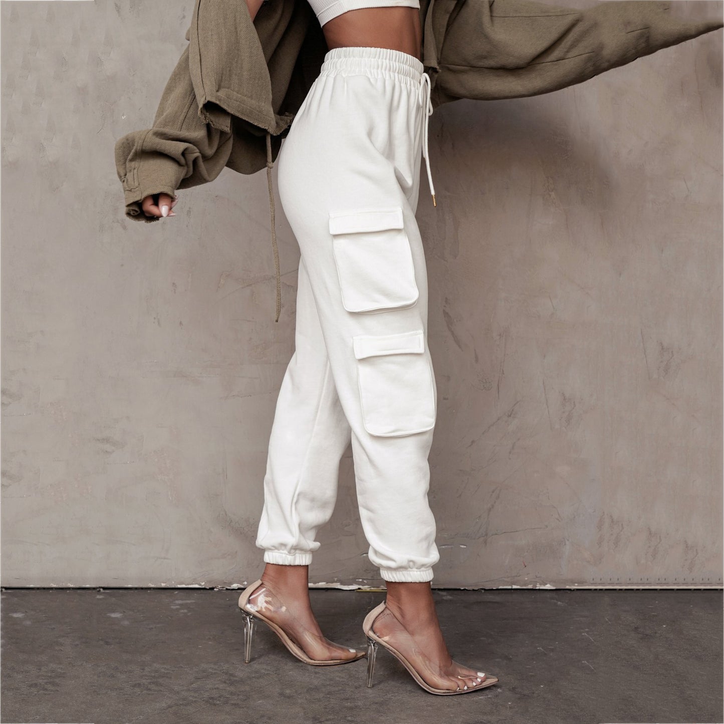 Feminine Cargo Sweatpants
