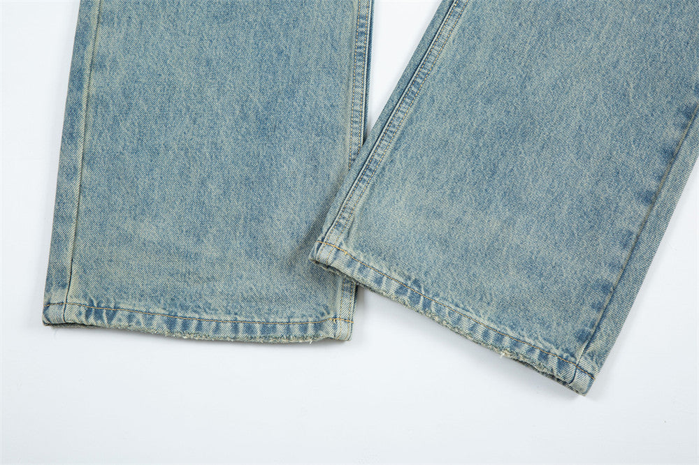 Lockere Hose mit geradem Bein