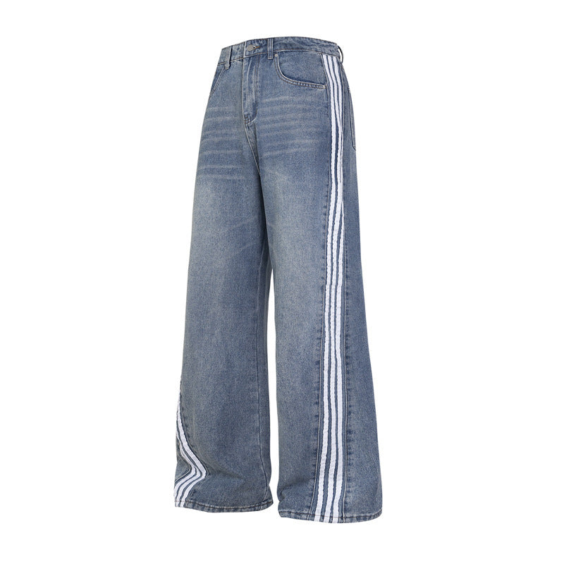 Gestreifte Jeans in Übergröße