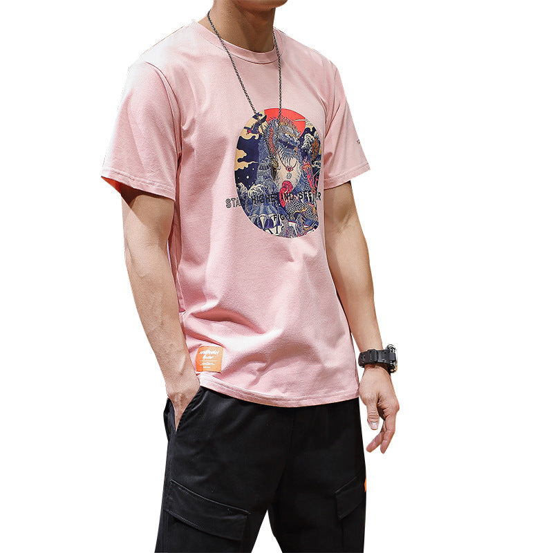 T-Shirt mit „Stone Lion“-Print