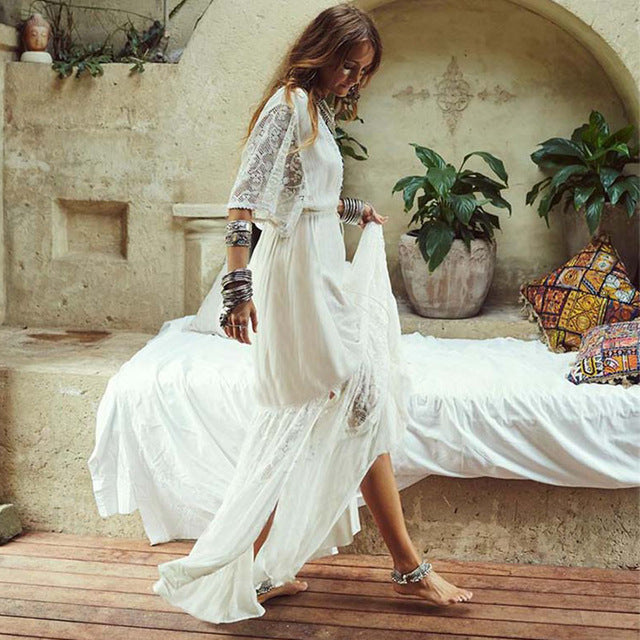 Women Crochet Beach Knitted Beach Cover Up