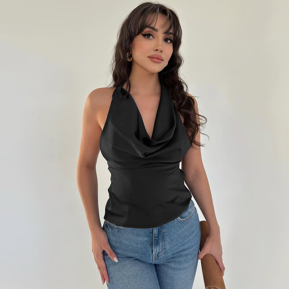 Women's Halter Backless Tied Top