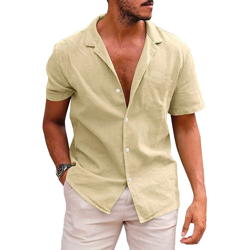 Casual Button Down Shirt Beach Clothing