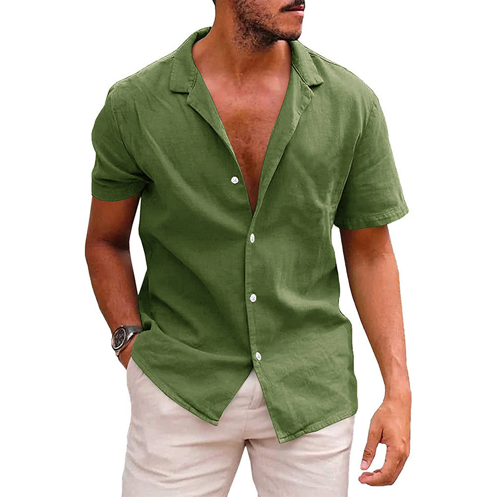 Casual Button Down Shirt Beach Clothing