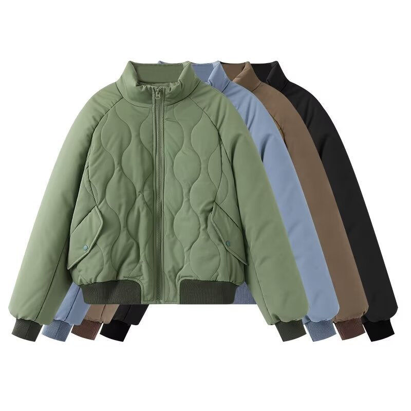 Autumn and winter pilot loose cotton jacket for women