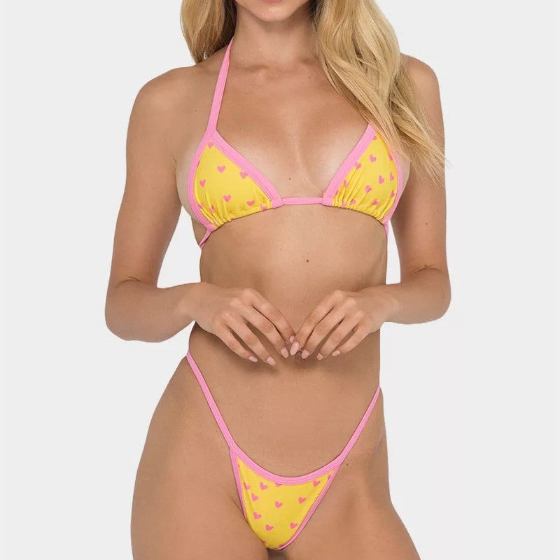 Bikini-Set mit Blumen-Digitaldruck